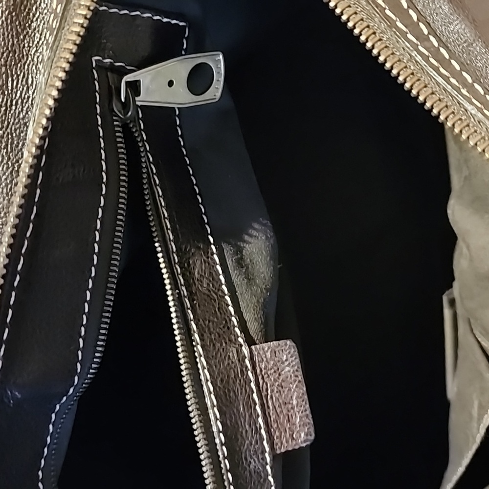 CELINE LEATHER SATCHEL - Picture 5 of 6